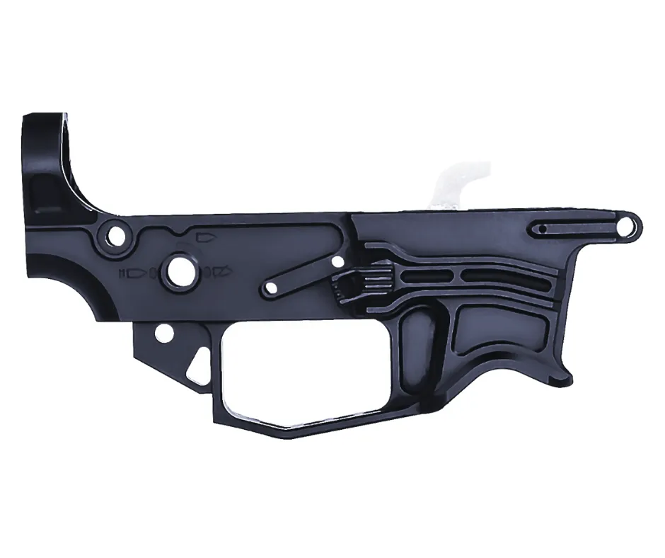 [XIPHOS-LR-BLK] XIPHOS® LIGHTWEIGHT BILLET 7075-T6 9MM BLOWBACK PCC LOWER RECEIVER, GLOCK MAGAZINE, BLACK ANODIZED - AR9