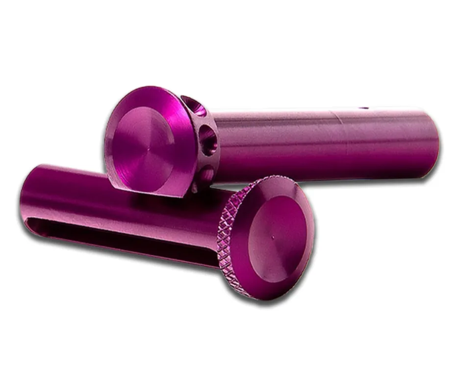 ENHANCED PIN SET - ALUMINUM 7075-T6 PIVOT & TAKEDOWN PINS - PURPLE ANODIZED - AR15/M16/M4