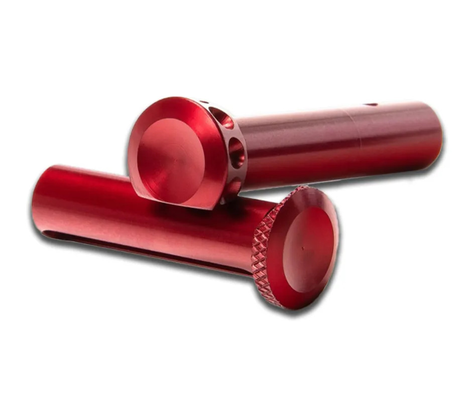 ENHANCED PIN SET - ALUMINUM 7075-T6 PIVOT & TAKEDOWN PINS - RED ANODIZED - AR15/M16/M4