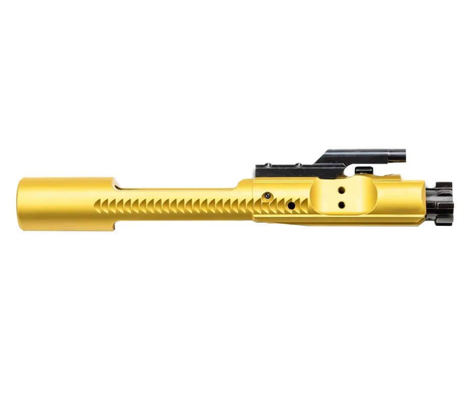 M16 FULL AUTO BOLT CARRIER GROUP, 9310 BOLT, 8620 CARRIER, TiN PVD GOLD FINISH