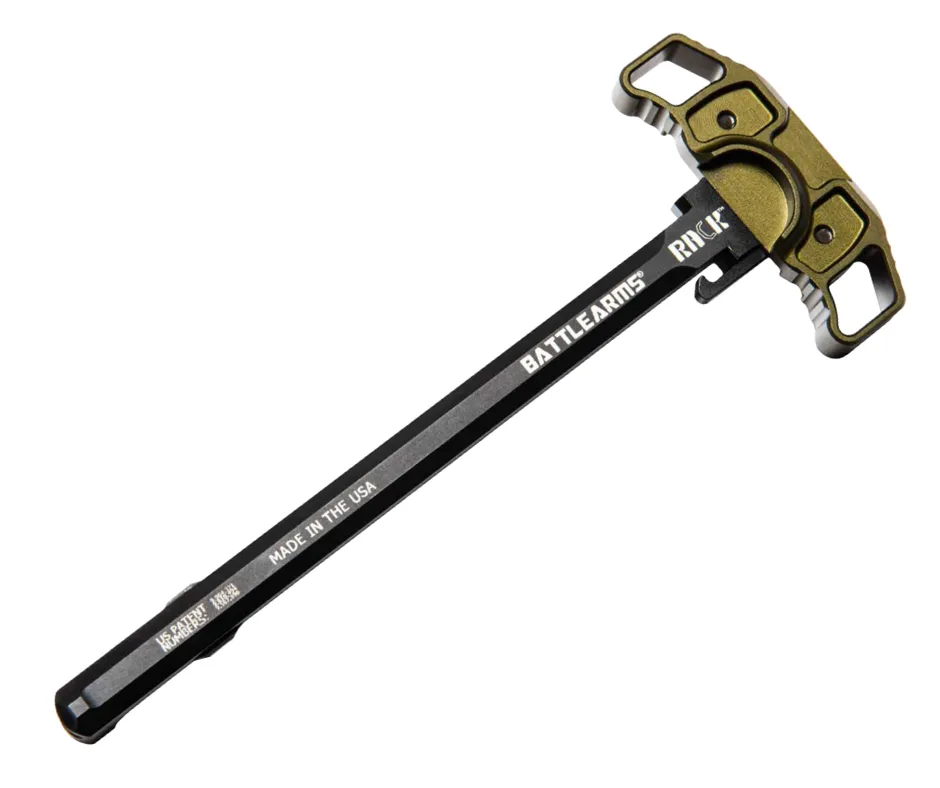 [BAD-RACK-15-D-ODG] RACK MONOLITHIC AMBIDEXTORUS CHARGING HANDLE FOR AR15/M4/M16 - SIZE D - ANODIZED OD GREEN