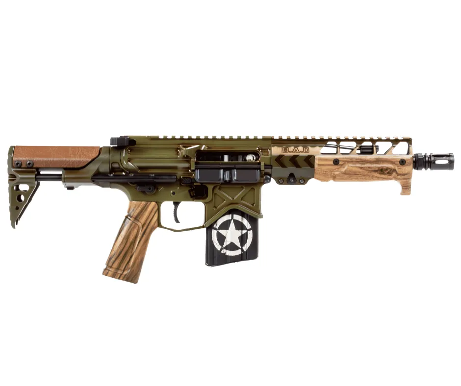 [TANKER-556-SBR] TANKER® 7.5" 5.56MM SHORT BARREL RIFLE, WWII THEMED, FRENCH WALNUT FURNITURE