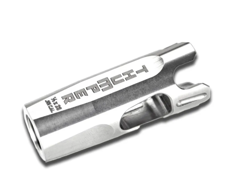[BAD-THUMPER-9MM-SS] THUMPER MUZZLE BRAKE, 9MM, 1/2"X36 TPI, STAINLESS STEEL