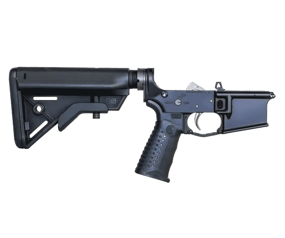 [WH556-CLA-B5-KIT-BLK] WORKHORSE® FORGED 7075-T6 COMPLETE LOWER ASSEMBLY B5 BRAVO STOCK, BLACK ANODIZED - AR15