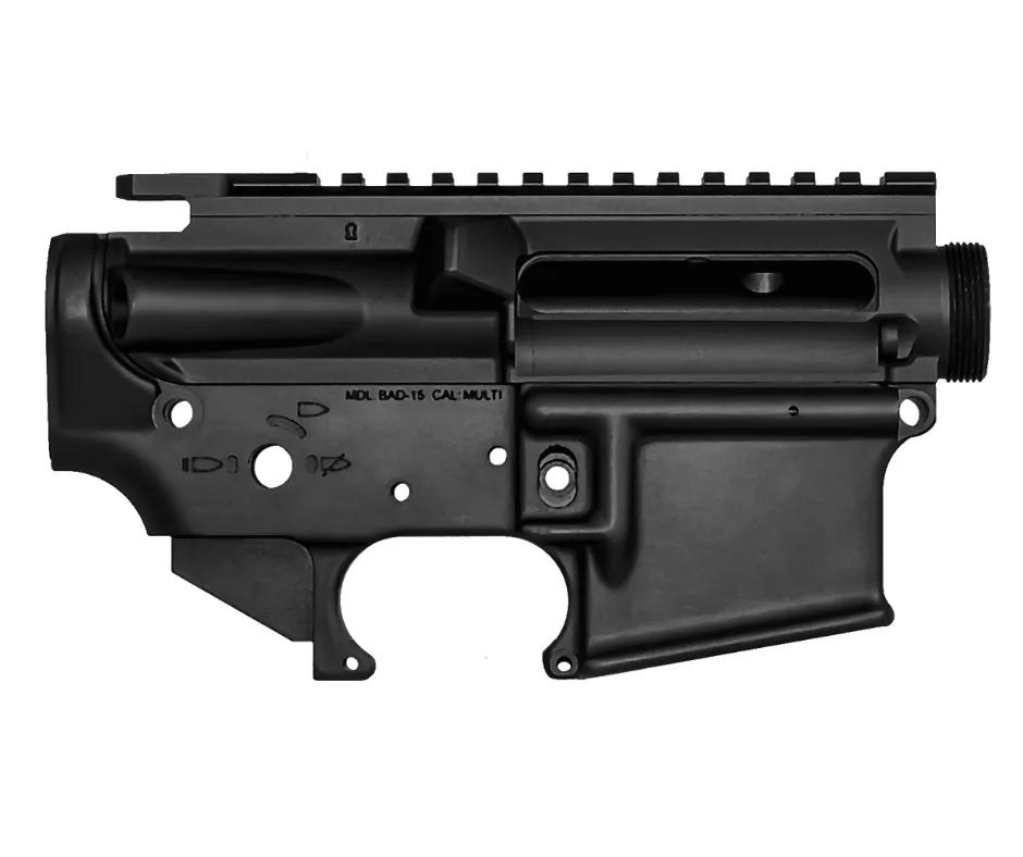 WORKHORSE® FORGED 7075-T6 UPPER AND LOWER RECEIVER SET STRIPPED, BLACK ANODIZED - AR15